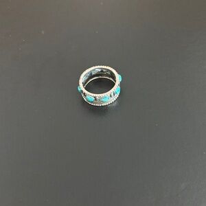 Silpada Silver Ring with Turquoise Accents
